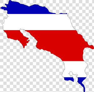 Costa Rica Flag Map Png  Transparent Png