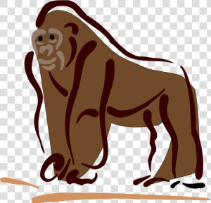 Transparent Silverback Gorilla Png   Gorilla Clip Art  Png Download