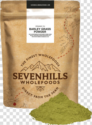 Sevenhills Wholefoods Organic Eu Barley Grass Powder   Organic Gelatinised Maca Powder  HD Png Download