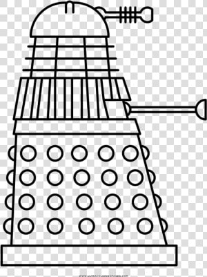 Dalek Coloring Page   Line Art  HD Png Download