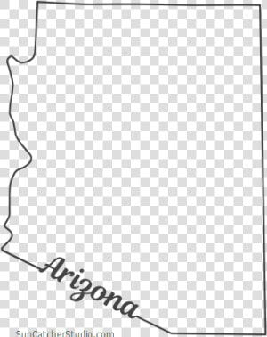 Free Arizona Outline With State Name On Border  Cricut  HD Png Download