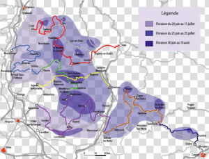 When And Where Does Lavender Bloom In Provence   Lavender Route Provence Map  HD Png Download