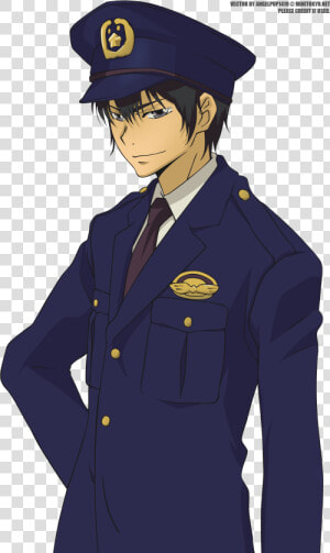 Transparent Police Man Png   Anime Police Man Png  Png Download