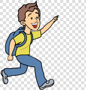 Niño Corriendo  Chico Vector  Joven  Ejecución   Running For The Bus Clipart  HD Png Download