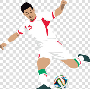 Football Scalable Vector Graphics Drawing Animation   شخص يلعب كرة قدم  HD Png Download