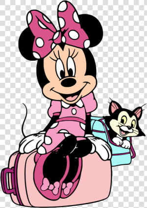 Minnie Mouse And Figaro Coloring Page  HD Png Download