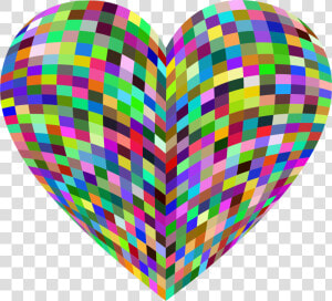 3d Prismatic Grid Heart Clip Arts   Balloon  HD Png Download