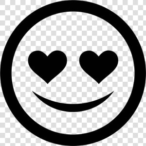 Black And White Smiley Face Png   Love Emoji Black And White  Transparent Png