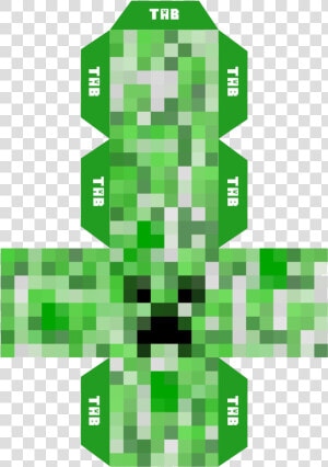 Minecraft Creeper Head Png   Minecraft Papercraft Creeper Head  Transparent Png