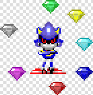 Metal Sonic W  Chaos Emeralds   Metal Sonic Chaos Emeralds  HD Png Download