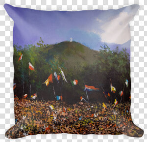 Medjugorje Crowds Pillow   Cushion  HD Png Download