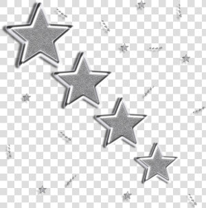 Silver Stars Clipart   Silver Glitter Stars Image Clipart  HD Png Download