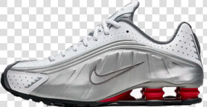 Nike Shox R4 White Silver   Nike Shox R4 2018  HD Png Download