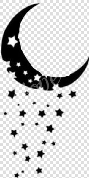  moon  originalladymoon  ladymoon  sticker  picsart   Moon And Stars Design  HD Png Download