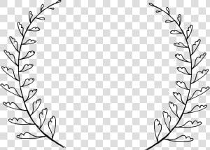 6 Drawn Wreath Vector 2   Line Art  HD Png Download