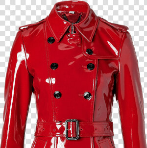 Lacquer Red Raincoat Burberry  HD Png Download