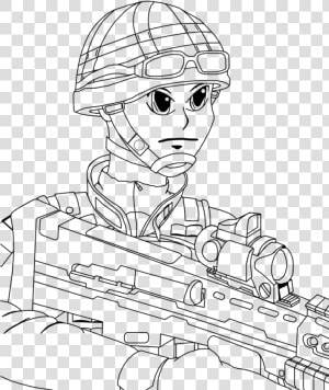 British Soldier Manga   British Soldiers Line Drawing  HD Png Download