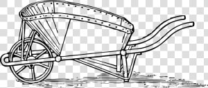 Coal Barrow Clip Arts   Wheelbarrow Clipart Black And White  HD Png Download