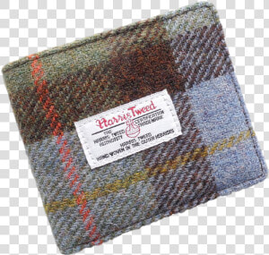 Scottish Gents Wallet Harris Tweed Blue Green Check  HD Png Download