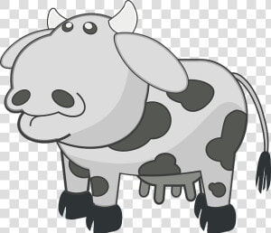 Cow  Black And White  Animal  Mammal  Cattle  Farms   Cow Clip Art  HD Png Download