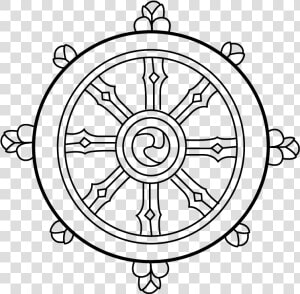 Dharma Wheel Buddhism Symbol  HD Png Download