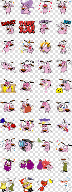 Courage The Cowardly Dog Whatsapp Stickers  HD Png Download