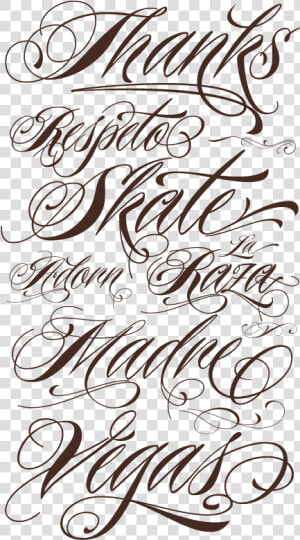 Gangster Tattoos Png   Tattoo Lettering Fonts  Transparent Png