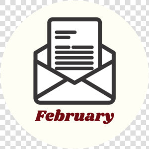 Feb Button   Open Envelope Icon  HD Png Download