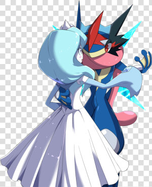 Commission For Healercharm Of Ash greninja And Her   Pokemon Gardevoir X Greninja  HD Png Download