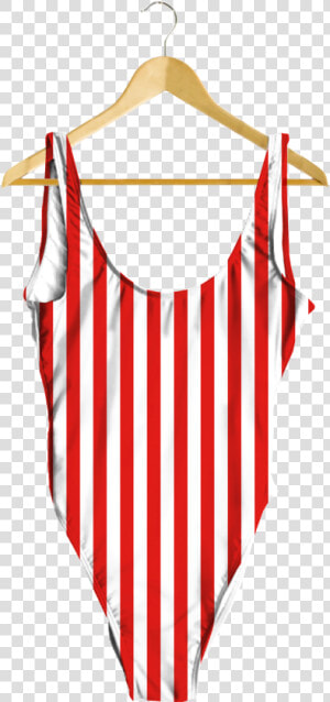 Red  amp  White Striped One piece   Green And White Striped One Piece Swimsuit  HD Png Download