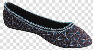 Blue Shweshwe Pumps   Ballet Flat  HD Png Download