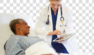 Through Instant Cardiac Insight   Nurse Explaining Procedure To The Patient  HD Png Download