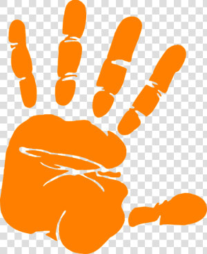 Hand  Print  Palm  Orange   Hand Print Orange  HD Png Download