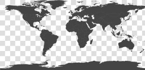 Transparent Maps Flat   Flat Earth Map Black And White  HD Png Download