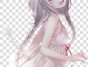 Dancing With Myself Anime Girl Anime Pinterest Anime   Anime Girl White Hair Purple Eyes  HD Png Download