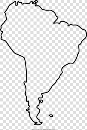 South America Coloring Page   Sudamerica Para Dibujar  HD Png Download