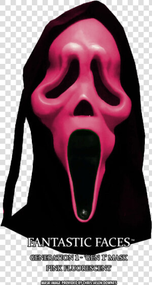 Fluorescent Pink Fantastic Faces Ghostface Mask   Ghostface Green Mask  HD Png Download