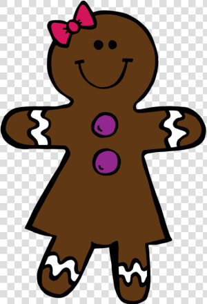 Collection Of Gingerbread Girl Clipart High Quality    Gingerbread Clipart Black And White  HD Png Download