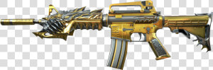 M4a1 s Png Golden Coil   M4 Carbine  Transparent Png