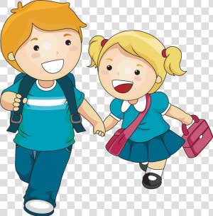 Cartoon Picture Of Siblings  HD Png Download