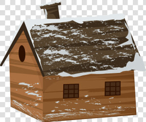 Winter Cabin House Transparent   Wooden House Transparent Background  HD Png Download