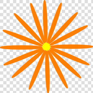 Orange Daisy Svg Clip Arts   Estrella De 25 Puntas  HD Png Download