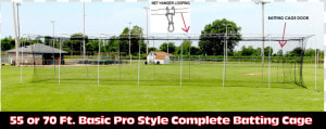 Complete Baseball Batting Cage   Batting Cage  HD Png Download