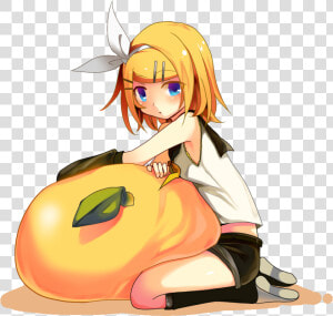 Rin Kagamine With Orange  HD Png Download