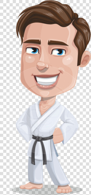 Taekwondo Man Cartoon Vector Character Aka Greg The  HD Png Download