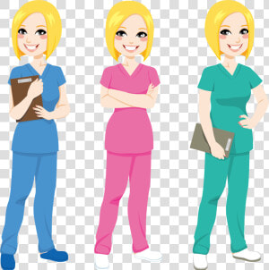 Nurse Clip Scrubs   Nurse In Scrubs Clip Art  HD Png Download