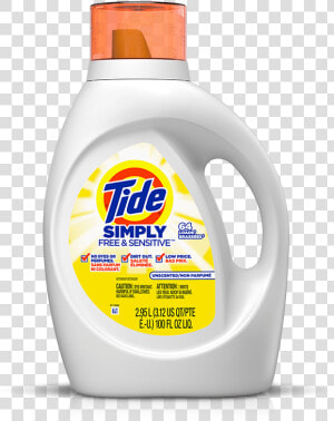 Tide Simply Free  amp  Sensitive Liquid Laundry Detergent  HD Png Download