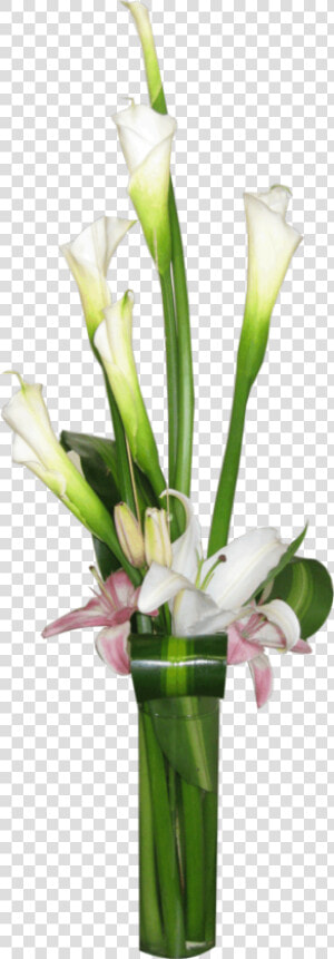 Calla Lily Flower Arrangements   Transparent Modern Flower Vase Png  Png Download