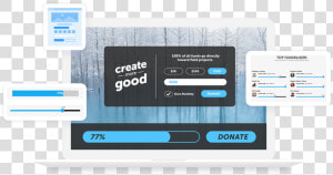 Beautiful Donation Forms For Nonprofits   Web Design Donation Progress Bar  HD Png Download