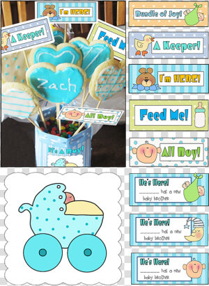 Printable Baby Shower Ideas Cookie Gram It S A Boy   Cartoon  HD Png Download